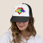 Casquette Liens de puzzle de coeur (En situation)
