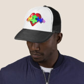 Casquette Liens de puzzle de coeur (En situation)