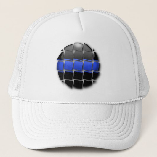 Casquette Ligne bleue mince (Devant)