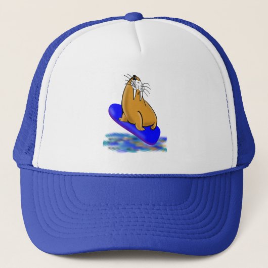 Casquette L'imbécile le morse va surfer (Devant)