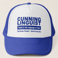 Casquette linguistique rustique - choisissez la co