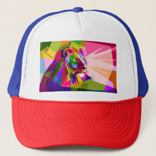 Casquette Lion Colorful Prismatic Pop Art Design-62501