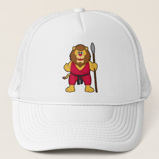 Casquette Lion comme guerrier avec Spear (Devant)
