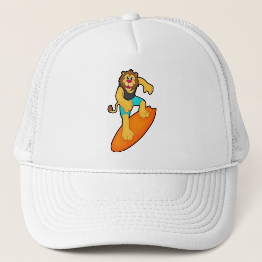 Casquette Lion comme surfer avec Surfer (Devant)