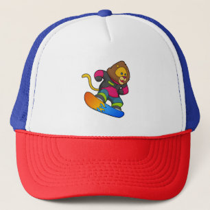 Casquette Lion en Snowboard avec Snowboard