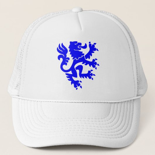 Casquette Lion héraldique 01 - Bleu (Devant)