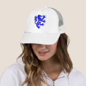 Casquette Lion héraldique 01 - Bleu (En situation)