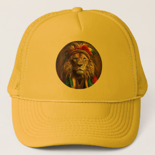 Casquette Lion Homme Habillé En Tenue Rastafarienne