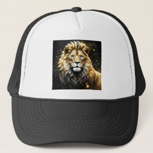 Casquette Lion Mâle Majestic D'Or Et De Gris,