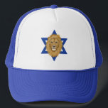 Casquette Lion moderne de Juda Ier Étoile de David Israël<br><div class="desc">Ce casquette de style simple et moderne vous permet de montrer votre soutien à Israël ! Un Lion de Juda peint à la main est le point focal,  sur l'Étoile de David. OEuvre originale créée par Tracey Khalei / Orabella Prints.</div>