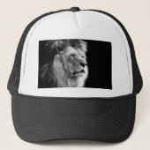 Casquette Lion noir blanc (Devant)
