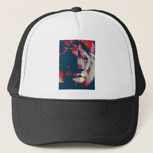 Casquette Lion Pop Art (Devant)