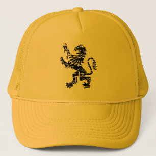 Casquette Lion rampant noir héraldique
