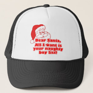 Casquette Liste des garçons de père Noël Naughty