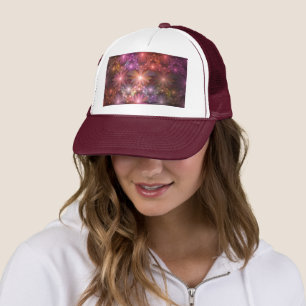 Casquette Lit De Fleurs Coloré Brillant Art Fractal Abstrait