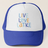 Casquette Live Love Latke Hanoukka Design (Devant)