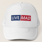 Casquette Live Mad Bold Typography Hat Design (Devant)
