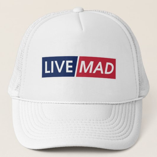 Casquette Live Mad Bold Typography Hat Design (Devant)