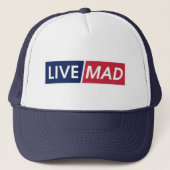 Casquette Live Mad Bold Typography Hat Design (Devant)