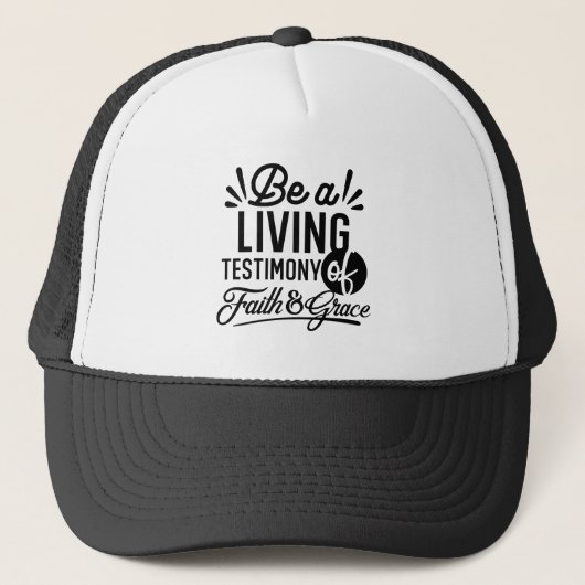 Casquette Living Testimony Bible Quote Christian Motivation (Devant)