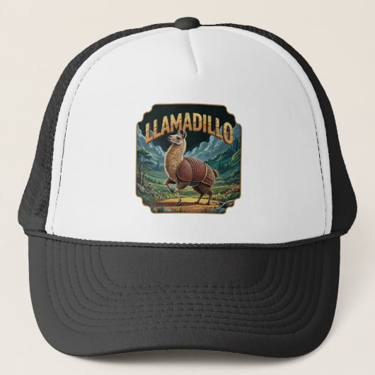 Casquette Llamadillo Illustration Combo Créature Drôle (Devant)