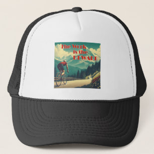 Casquette L'Oeuvre Est La Récompense Des Montagnes Cyclistes