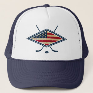 Casquette Logo américain de drapeau d'hockey