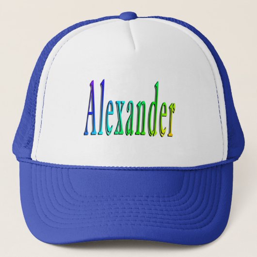 Casquette Logo Coloré Alexander Name, (Devant)