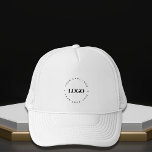 Casquette Logo d'affaires circulaire personnalisé minimalist<br><div class="desc">Faites la promotion de votre entreprise avec ce chapeau de camionneur cool,  avec modèle logo personnalisé! Ajoutez facilement votre propre logo en cliquant sur l'option "personnaliser".</div>