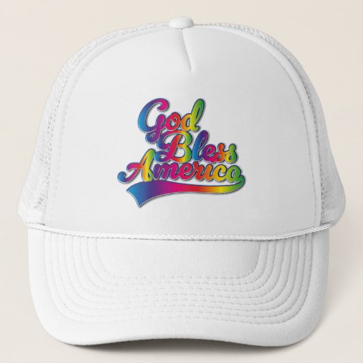 Casquette logo de God Bless America Rainbow (Devant)