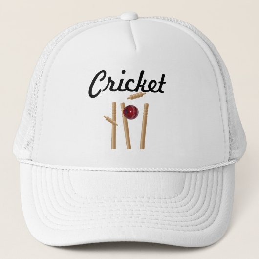 Casquette Logo De La Balle Et Des Pompes De Cricket, (Devant)