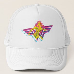 Casquette Logo de la comique rose jaune Wonder Woman