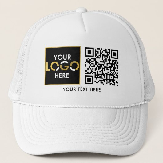 Casquette Logo de l'entreprise Code QR promotionnel (Devant)