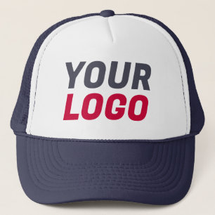 Casquette Logo de l'entreprise CUSTOM Navy, rouge et blanc
