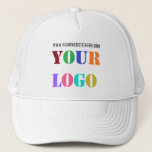 Casquette Logo de l'entreprise personnalisée Texte Trucker d<br><div class="desc">Casquette personnalisé avec logo et texte personnalisés Chapeaux / Cadeau de camion d'entreprise promotionnels - Ajouter votre logo / image - Photo ou QR Code / et Site ou Nom - Texte / Information personnalisés - Redimensionner et déplacer des éléments avec outil de personnalisation. Choisissez les polices / taille /...</div>