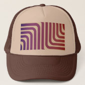 Casquette Logo de lignes personnalisées Tan imprimé et Acces (Devant)