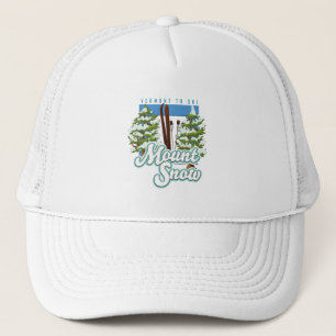 Casquette Logo de ski de Mount Snow Vermont.