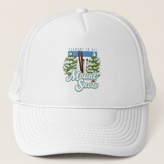 Casquette Logo de ski de Mount Snow Vermont. (Devant)