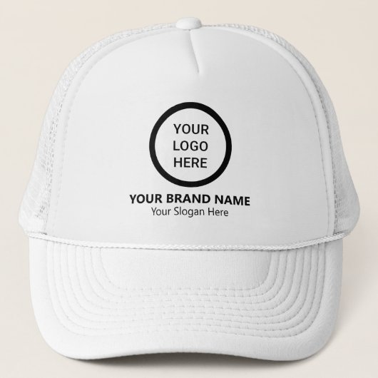 Casquette Logo d'entreprise et Slogan White promotionnel (Devant)