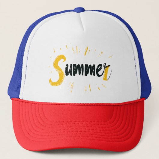 Casquette Logo d'été - Conception de texte d'été (Devant)