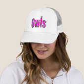 Casquette Logo Dimensional Image de Chouettes roses, (En situation)