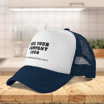 Casquette Logo Entreprise Employés Personnalisés<br><div class="desc">Ajoutez le logo de votre marque et l'adresse de votre site Web à ce casquette mignon qui est parfait pour faire de la publicité passionnée pour votre entreprise nouvelle ou établie. Parfait pour les salons professionnels ou salle d'exposition et réception pour les employés et les clients utilisation Disponible en d'autres...</div>
