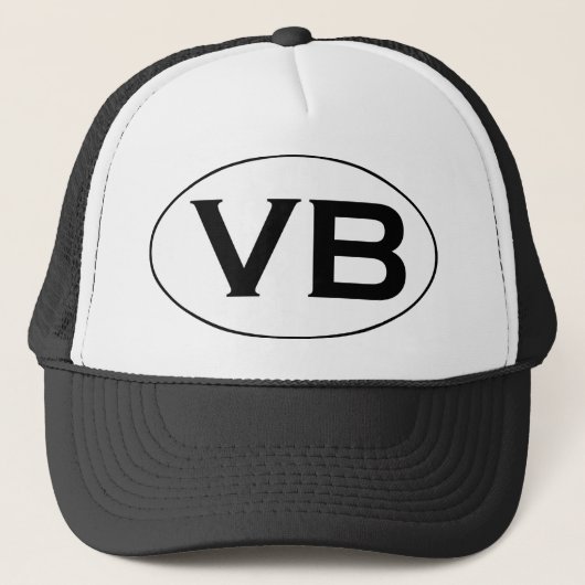 Casquette Logo noir et blanc de base d'ovale de VB Virginia (Devant)