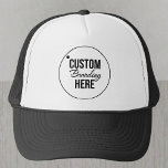Casquette Logo Personnalisé Employé Ou Remplacez Noir Et Bla<br><div class="desc">Vous avez besoin de casquettes personnalisés pour votre entreprise ? Alors ce logo camionneur moderne chapeau est pour vous! Customisez le logo par défaut avec votre propre marque d'entreprise. Idéal pour les professionnels,  les employés,  le personnel et swag pour vos clients qui veulent porter et représenter votre marque.</div>
