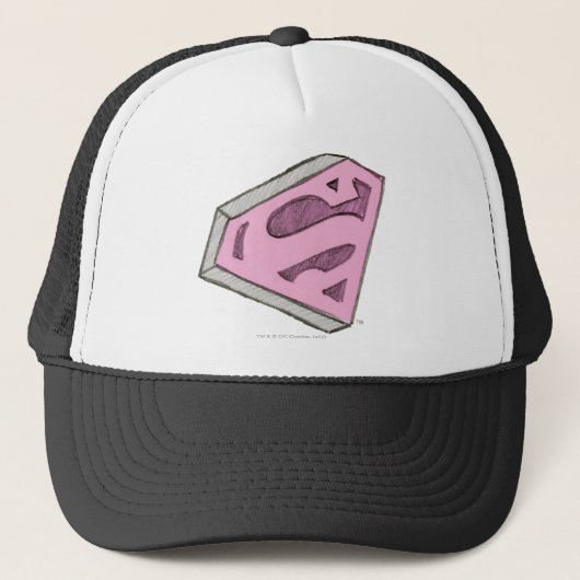 Casquette Logo Pink Croquetée Supergirl (Devant)