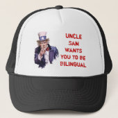 Casquette L'Oncle Sam veut que VOUS soyez bilingues (Devant)