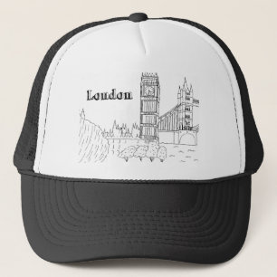 Casquette Londres Big Ben Vacation Dessin Vacances Art Trave