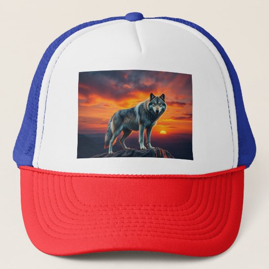 Casquette Lone Wolf at Sunset (Devant)