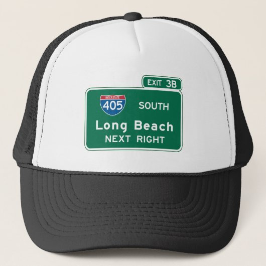 Casquette Long Beach, panneau routier de CA (Devant)