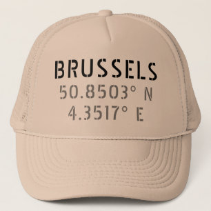 Casquette Longitude de la latitude de Bruxelles